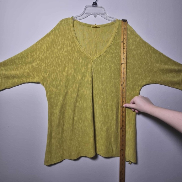 Eileen Fisher Olive Green Linen Organic Cotton Blend Garden Fairy Tunic Blouse L - Picture 8 of 8